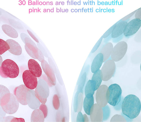 60 Pieces 12 Inch Latex Pastel Balloons Macaron Confetti Balloons for Baby Shower Gender Reveal Birthday Party Decorations...