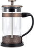 Navaris Retro French Press Coffee Maker (12 oz) - Stainless Steel Coffee Press Tea Maker with Plunger, Filter, Durable Borosilicate Glass Beaker...
