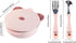 Stainless Steel Baby Feeding Bowl, Toddler Suction Plate with Lid Spoon and Fork, Perfect for Children (Pink)...
