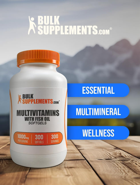 BulkSupplements.com Multivitamin Softgels - Daily Multivitamin, Multimineral Supplement, Multivitamin for Adults wit Fish Oil - Gluten Free, 1 Sof...