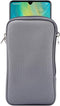 Neoprene Shock Absorbing Proof Pouch Large Cell Phone Sleeve Case Cover w Zipper/Neck Strap for Samsung Galaxy Note 20 Ultra 5G, Note 10+,S20 Plus...