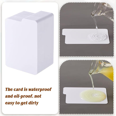 Lewtemi White Trading Card Dividers Plastic Cards Separators Card Organizer for Sport Game Business Playing Card Storage, 2.6 x 3.8 Inch/ 66 x 97 ...