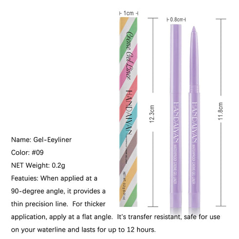 Eyeliner Pencil, Waterproof Eyeliner Long-lasting, Light-purple Eyeliner, High-Pigmented Colorful Eyeliners Easy To Use Eyeliner Pen for Women, Li...