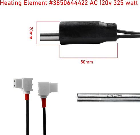 Heating Element # 3850644422 for Dometic Refrigerator(325W 120Vac),Compatible with Refrigerator Models Dometic RM2652/DM2652/DM2852/DM2662/DM2663/...