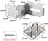 4 Inch Door lock Latch Padlock Hasp Set, 90 Degree Latch Lock with Screws and Padlock Stainless Steel Safety Right Angle Padlock Hasp Locking Latc...