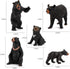 Realistic Wild Life Jungle Animal Figures Model Black Bear Family Playset Eduactional Toys Playset Figurine Statue Classroom Desktop Decoration fo...