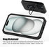 for iPhone 15 Plus Case, Shockproof Phone Case & Sliding Camera Cover & Ring Holder Kickstand with Screen Protector for Apple iPhone 15 Plus (6.7"...