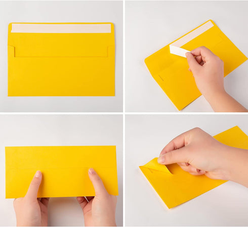 50 Pack Colorful #10 Business Envelopes Self Seal Standard Envelopes for Office Checks, Business, Letter Mailing Invoices, 4.13 x 9.49 Inches...