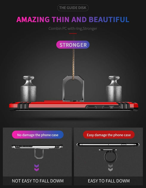 Military Grade Drop Impact for Samsung Galaxy S8 Plus Case 6.2 inch 360 Metal Rotating Ring Kickstand Holder Built-in Magnetic Car Mount Armor for...