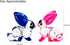Garden Deco Glow in The Dark Tiny RABIT Hand Blown Art Glass Figurine Ornament Sculpture...