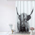 Cow Shower Curtain - White Shower Curtains for Bathroom Decor, Black and White Gray 3D Art Print (72x84,Grey Highland Cow)...