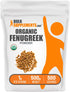 BulkSupplements.com Organic Fenugreek Powder - from Organic Fenugreek Seeds, Trigonella foenum-graecum - Gluten Free, 1g per Serving, 500g (1.1 lb...