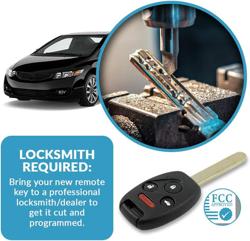 Keyless2Go Replacement for Keyless Entry Car Key Vehicles That Use 4 Button N5F-S0084A...