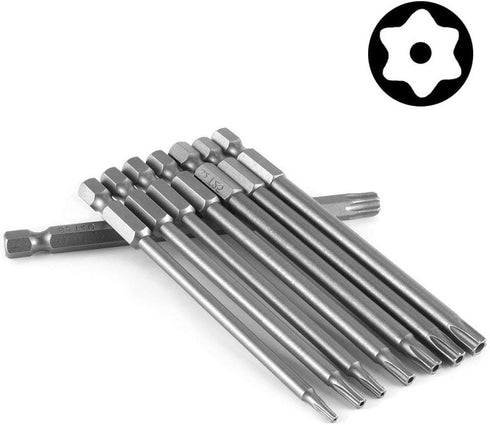 Mesee 8Pcs Magnetic Torx Head Screwdriver Bits with 1/4 Inch Shank, T8-T40 S2 Steel Star Torx Screwdriver Bit Set for Woodworking Home Repairing T...