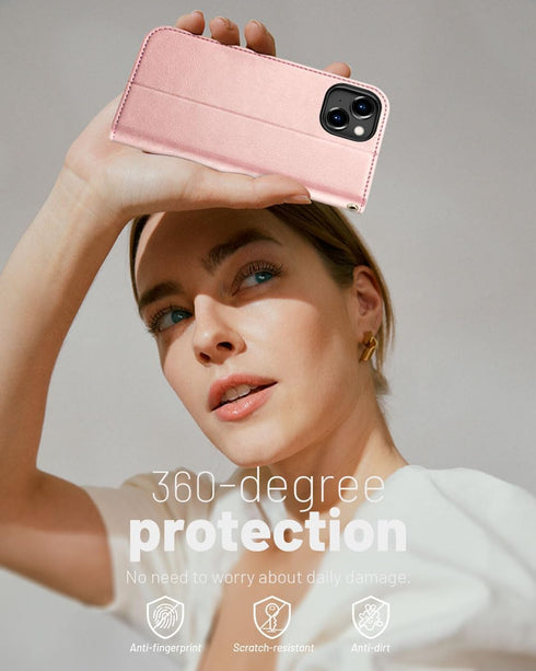 OCASE Compatible with iPhone 15 Plus Wallet Case, PU Leather Flip Folio Case with Card Holders RFID Blocking Kickstand [Shockproof TPU Inner Shell...