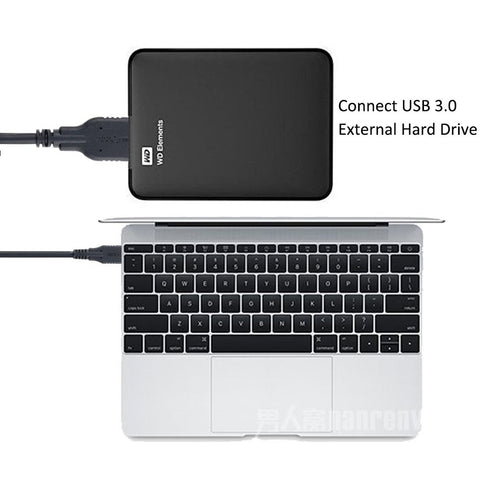 QCEs External Hard Drive Cable to USB C 3.3FT for WD My Passport, Western Digital, Seagate, Toshiba, Canvio Compatible with iPhone 16/15, MacBook,...