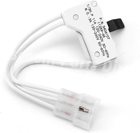 DPD Ultra Durable 3406107 Dryer Door Switch Replacement part for Whirlpool & Kenmore Dryer - Replaces 3405100, 3405101, 3406100, 3406101, 3406109 (3406107)
