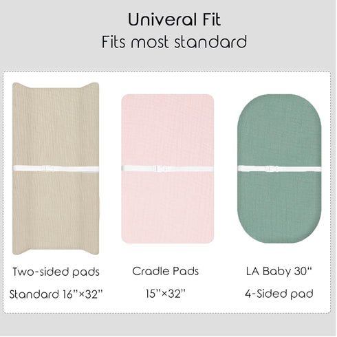 Organic Cotton Ultra Soft Muslin Changing Pad Cover,Change Table Pad Covers Fit 34×16inches for Boys and Girls (Turquoise)...