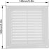 6" x 6" Inch White Air Vent Cover with Built-in Pest Guard Screen, HVAC Vent Duct Cover, Vent Cap Plastic