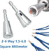 2PCS Wire Twister Tool for Drill, 1/4" Hex Shank Fast Wire Twisting Tool Wire Twister Wire Connector, Wire Stripper Tool Wire Nut Twister Spin Twi...