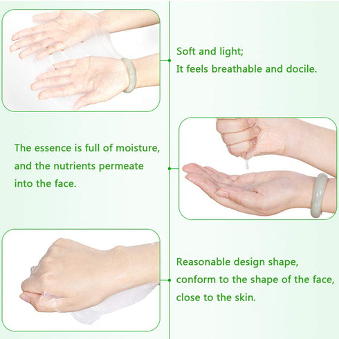 Aloe Facial Skincare Sheet Hydrating Moisturizing Revitalizing Facial Skincare Sheet for Dry, Oily, Sensitive and Tired Skin 25ml/0.8oz, Pack of 1...