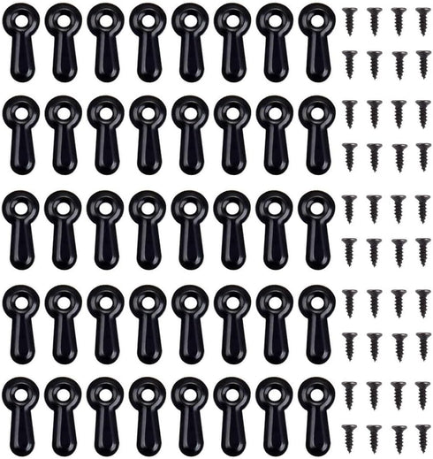 320PCS Picture Frame Turn Button Fasteners Set Picture Frame Hardware Backing Clips with Screws for Hanging Pictures, Drawing Crafts, Photos, Blac...