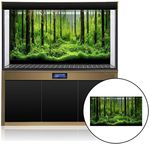 PVC Adhesive Underwater Forest Tank Background Poster Fish Tank Decorations Background Pictures Aquarium PVC Adhesive Poster for Fish Tank...