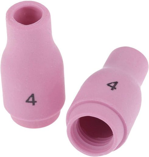 10Pcs Alumina Nozzle Ceramic Cups 13N08 (#4) Large Gas Lens for TIG Welding PTA SR DB WP-9 20 25 TIG Torch Consumable...