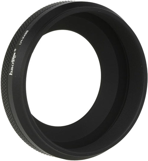 Haoge LH-X49B 2in1 All Metal Ultra-thin Lens Hood with Adapter Ring Set for Fuji Fujifilm FinePix X70 X100 X100S X100T X100F Camera Black Replaces...
