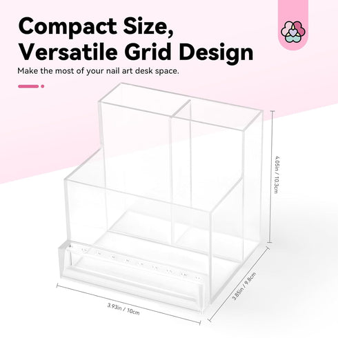 Saviland Nail Drill Holder: Nail Organizers and Storage Nail Tool Organizer Nail desk Organizer for Nail Tech Supplies 10 Holes Nail Bit Holder Ea...
