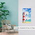 Red Lighthouse Outlet Covers Beach Blue Ocean Sunny Sky Clouds Seagull Nautical Coast 1-Gang Plug Cover Light Switch Covers Standard Size Duplex W...
