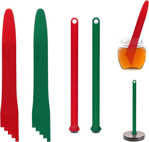 4 PCS Canning Kits- Include Magnetic Lid Lifter and Bubble Popper Heat Resistant Home Easy Canning Tools (Red+Green)...