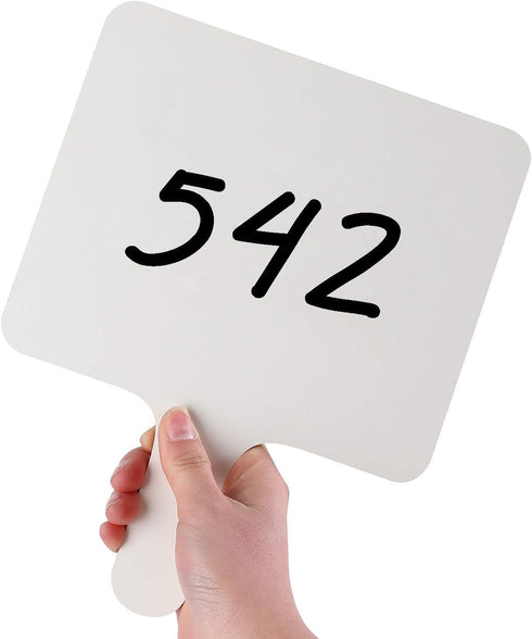 Dry Erase Answer Paddle - White Board, Double Sided (1 Pack, 7.83 Inches X 6.46 Inches)...