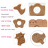 Lovely Cartoon Wood Camera Teether Toys Pure Natural Animal Teething Shape Beech Wooden Handmade Pattern Accessory DIY Jewelry Making Necklace Pen...