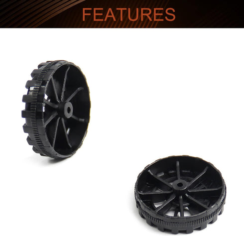 MroMax 30x8mm RC Cars Wheels, 2Packs Black Toys Wheels, 2mm Dia Shaft Plastic Model Wheels for DIY Toy, RC Car, Truck, Boat and Helicopter Model P...