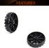 MroMax 30x8mm RC Cars Wheels, 2Packs Black Toys Wheels, 2mm Dia Shaft Plastic Model Wheels for DIY Toy, RC Car, Truck, Boat and Helicopter Model P...