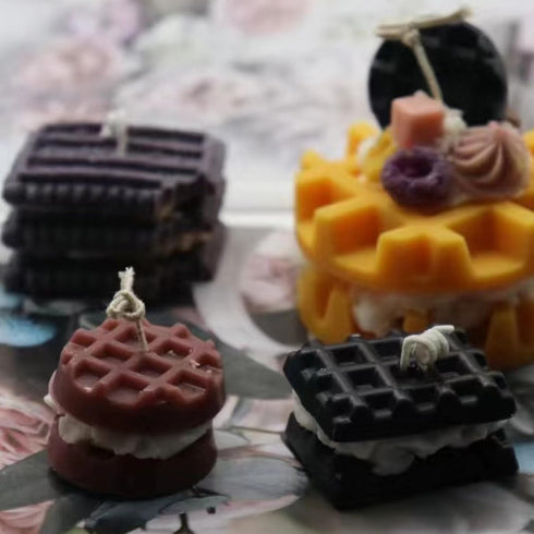 Silicone Waffle Mold, 20 Cavities Mini Square Waffle Maker Silicone Mold, Non-Stick Waffle Tray for Making Waffle Cookie, Chocolate, Candy, Soap, ...