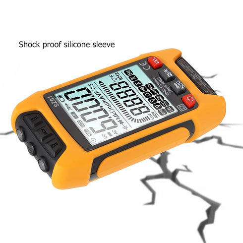 Digital Multimeter, DC AC Voltmeter, High Accuracy Automatic Fire Prevention Tester Kit with Backlight LCD Display, Receptacle Tester, Test Leads ...
