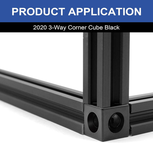 8pcs 2020 3-Way Corner Cube 2020 Extrusion Hardware T-Slot V-Slot Accessories with Screws and Nuts for 2020 Aluminum Extrusion Connector 3D Printe...