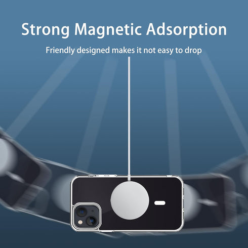 Magnetic Case Compatible with iPhone 13 Mini Case, Compatible with MagSafe Wireless Charging, Transparent Anti-Scratch Back Shockproof Protective ...