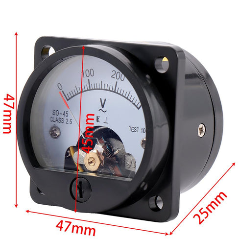 Analog Voltmeter,Voltmeter Gauge Current Voltmeter Analog Dial AC 0-300V Round Voltage Gauge Meter Volt Tester Panel Volt Guage Voltage...