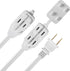 ETL Certified 2-Pack SPT2 16AWG 2 Prong Power Extension Cord, 13 Amp 1625 Watts, VSEER Polarized 3 Outlets with Safety Cap Protect for Home Office...