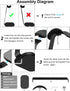 Headphone Stand for AirPods Max, Headset Holder with Aluminum Supporting Rod, Heavy Base Desk Stand Headphones Support Accessory for All Headphone...