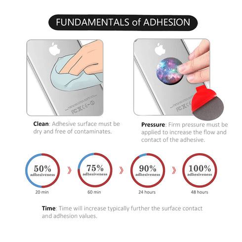 Very High Bond Sticky Adhesive, AZXYI 12 Pack Socket Sticky Adhesive Replacement Kit, 1.4 inches Double-Sided Stickers for Collapsible Grips Socke...