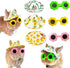 6 Pieces Small Animal Summer Hats & Sunglasses Small Pet Costume Outfit Accessories for Bunny Kitty Guinea Pig Puppy Chinchilla Ferrets...
