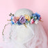 Vivivalue Vine Flower Crown Flower Garland Headband Hair Wreath Floral Headpiece Halo Boho with Ribbon Wedding Party Festival Photos...