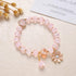 Colorful Flower Charm Bracelet - Boho Daisy Accessory with Crystal Beads Bracelet for Women Girls...