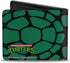 Nickelodeon Men's Buckle-Down PU Bifold Wallet-Classic TMNT Faces Black/Green Turtle Shell, Multicolor, 4.0" x 3.5"...