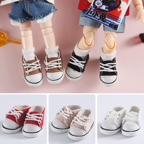 BJD Doll Shoes Casual Shoes for OB11,GSC,Molly,Holala,1/12bjd Shoes Doll Toy Accessories (Black)...