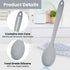 Silicone Mixing Spoon Nonstick Kitchen Spoon for Cooking Heat Resistant (Gray)...